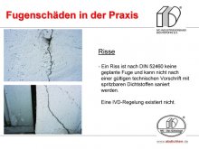 Fugenschäden in der Praxis: Risse 
