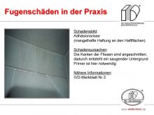 Fugenschäden in der Praxis: Adhäsionsrisse (mangelhafte Haftung an den Haftflächen) 