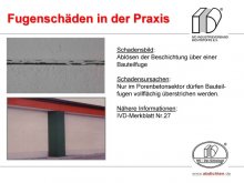 Fugenschäden in der Praxis: Ablösen der Beschichtung über einer Bauteilfuge 