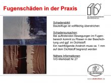 Fugenschäden in der Praxis: Bauteilfuge ist vollflächig überstrichen 