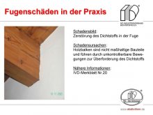 Fugenschäden in der Praxis: Zerstörung des Dichtstoffs in der Fuge 