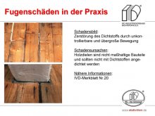Fugenschäden in der Praxis: Zerstörung des Dichtstoffs durch unkontrollierbare und übergroße Bewegung 
