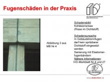 Fugenschäden in der Praxis: Kohäsionsrisse (Risse im Dichtstoff) 