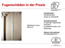Fugenschäden in der Praxis: Kohäsionsrisse (Risse im Dichtstoff) 