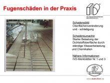 Fugenschäden in der Praxis: Oberflächenveränderung und Oberflächenschädigung 