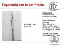 Fugenschäden in der Praxis: Kohäsionsrisse (Risse im Dichtstoff) 