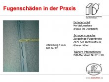 Fugenschäden in der Praxis: Kohäsionsrisse (Risse im Dichtstoff) 