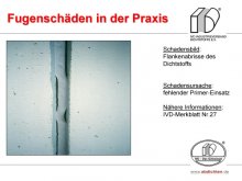 Fugenschäden in der Praxis: Flankenabrisse des Dichtstoffs 
