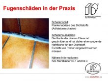 Fugenschäden in der Praxis: Flankenabrisse des Dichtstoffs (Adhäsionsschaden) 