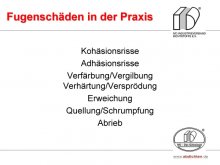 Fugenschäden in der Praxis: Häufigste Schadensarten 