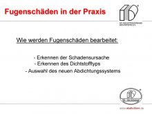 Fugenschäden in der Praxis: Wie werden Fugenschäden bearbeitet 